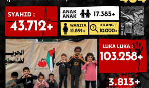 Hari ke-404, Jumlah Korban Agresi di Gaza: 43.712 Syahid, 103.258 Luka-luka