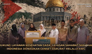 Dukung Layanan Kesehatan Gaza, Yayasan Sahabat Shalihah Indonesia Donasikan Genset Darurat melalui AWG