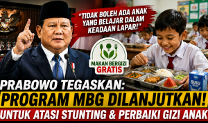 Prabowo Tegaskan Program Makan Bergizi Gratis Dilanjutkan untuk Tekan Stunting dan Perbaiki Gizi Anak