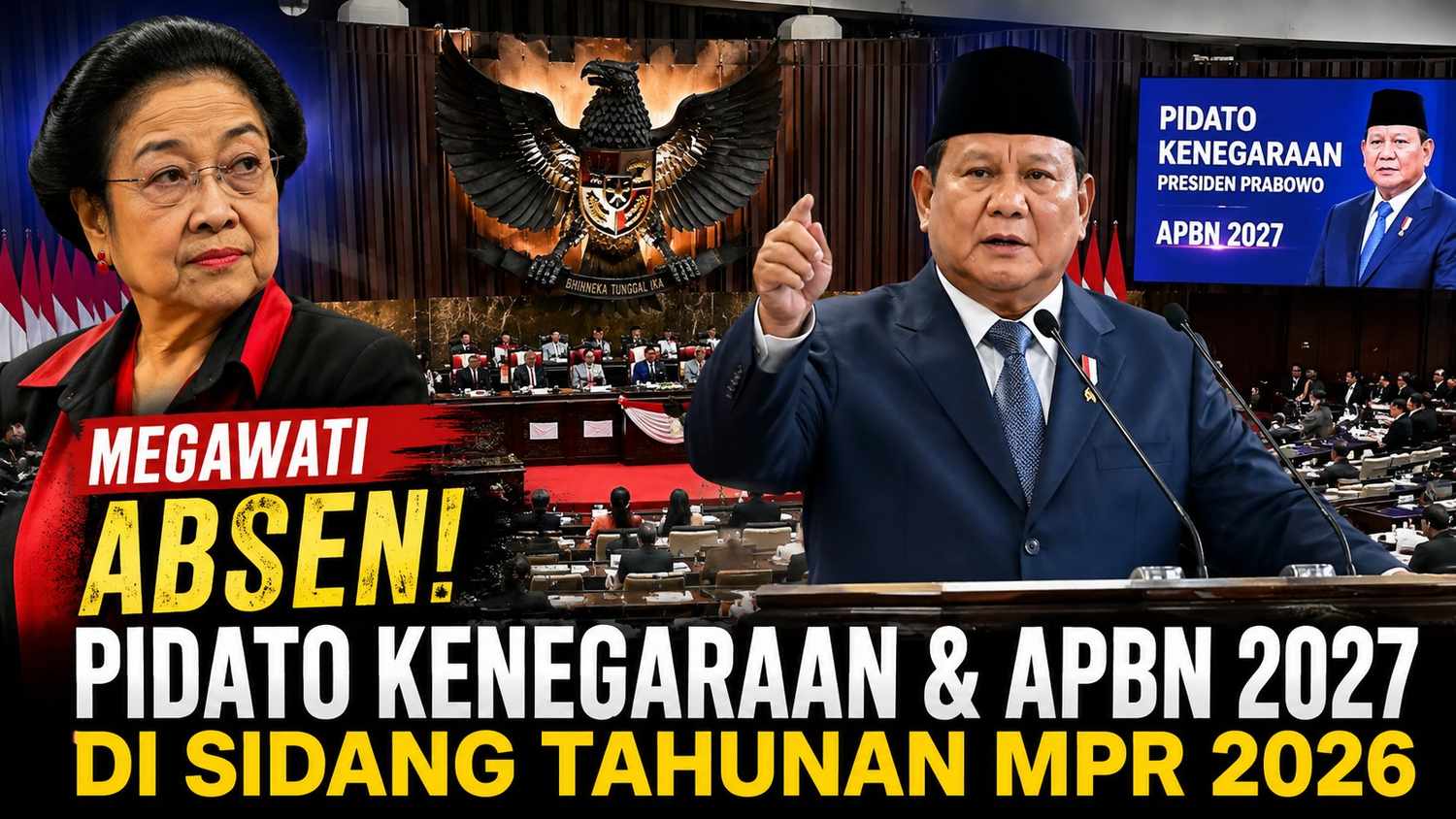 Megawati Absen di Sidang Tahunan MPR 2026, Prabowo Sampaikan Pidato Kenegaraan dan Arah APBN 2027